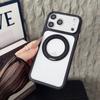 Магнитный прозрачный чехол для iPhone 17 с вращающейся подставкой, 15 цветных граней и противоударной конструкцией для Apple 16 Pro Max.