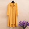 Женская шифоновая рубашка средней длины большого размера с рукавами 3/4, рубашка-кардиган, весна-лето, свободные повседневные солнцезащитные пальто