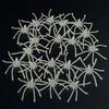 10Pcs Party DIY Decoration Halloween Luminous Rubber Fake Spider Plastic Figure Prank Funny Toy Home Party Decoration Gift