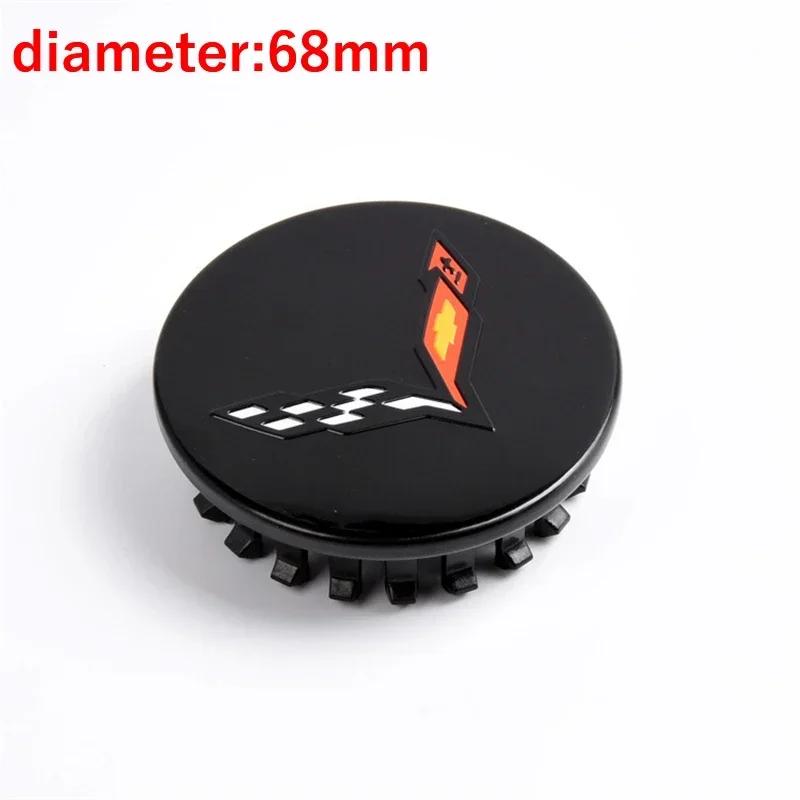 Modification for Chevrolet CAMARO SS Logo Corvette 4PCS 68mm Car Wheel Center Covers ABS Tires Hub Caps Replaced Decoration