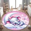1Pc Elephant Circular Print Rug - home decoration Carpet For Living Room Bedroom Flooring Computer Chair Area Rug