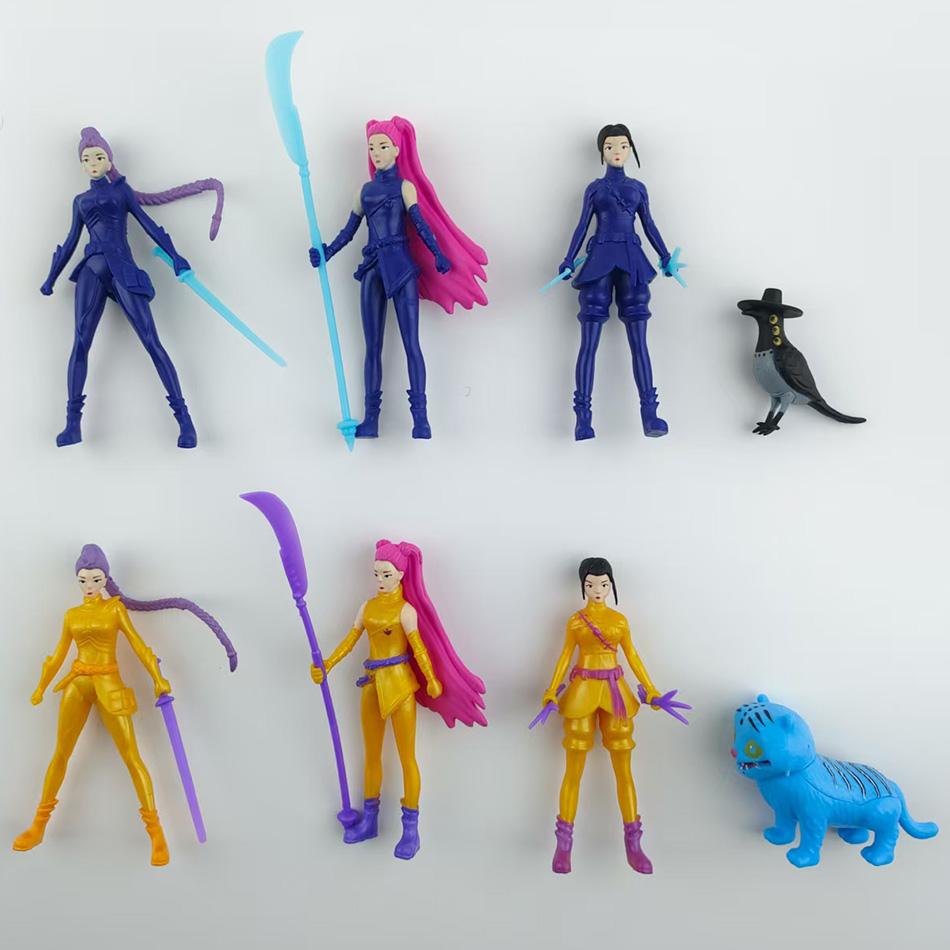 Аниме K-pop Фигурка Охотников на демонов K-pop Охотники на демонов Руми Мира Зои Тигр Фигурка Игрушка Украшение для стола Статуэтки Орнамент Детские подарки