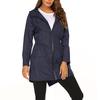 Autumn Winter Women's Jacket with Waist Cinched Hooded Lightweight Suit Windcheaters Jackets