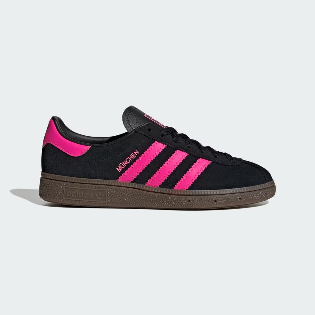 JS4000 adidas Originals Munchen Core Black Lucid Pink Gum (Мужской)