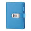 Дневник с кодовым замком из искусственной кожи, формат А6, небесно-голубой