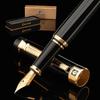 Подарочный набор Keyzor Premium Fountain Pen Luxury Gift с черным лаком, тонким пером, покрытым 24-каратным золотом, и конвертером для мужчин и женщин - двойного назначения