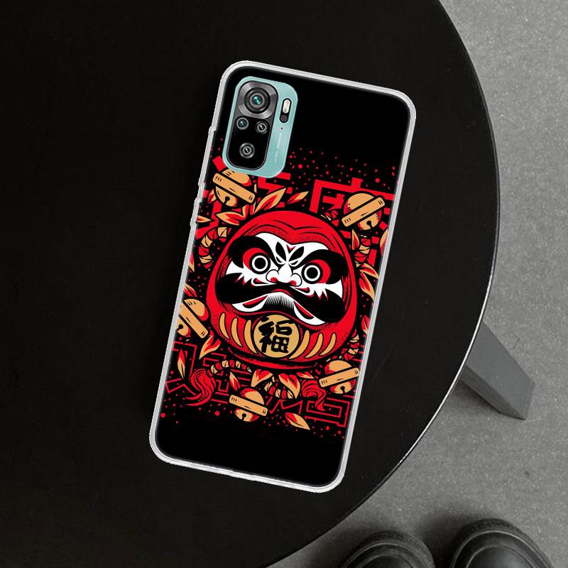 Японский чехол Daruma для Xiaomi Redmi Note 15 14 13 12 11 Pro Plus 14S 12S 11S 11T 11E 10S 10 Индивидуальные Fundas Redm