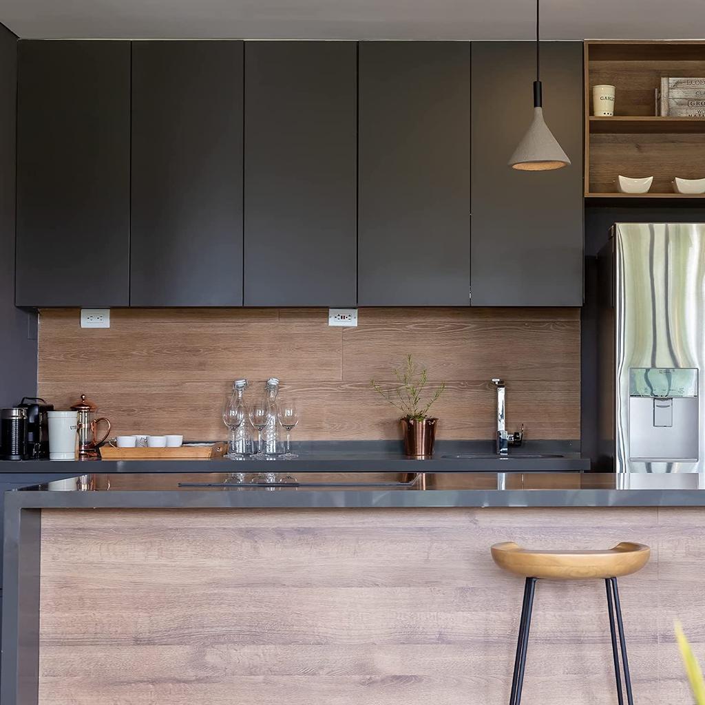 Matte Dark Gray Contact Paper Peel and Stick Decor Wallpaper for Shelf Liner Cabinet Vinyl Self Adhesive Waterproof Wall Sticker