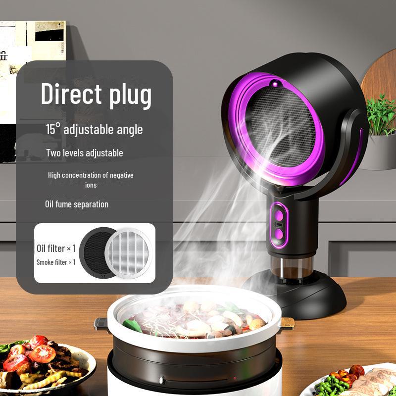Desktop Range Hood with Deodorizing Air Filter - Smoke Extractor for Barbecue & Hot Pot, Convenient Smoke Exhaust Machine
