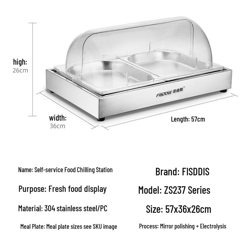 Fidis 304 Stainless Steel Buffet Display Stand