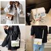 2024 New Color Block Women's Shoulder Bag Ins Fashion Plaid Scarf Crossbody Bag