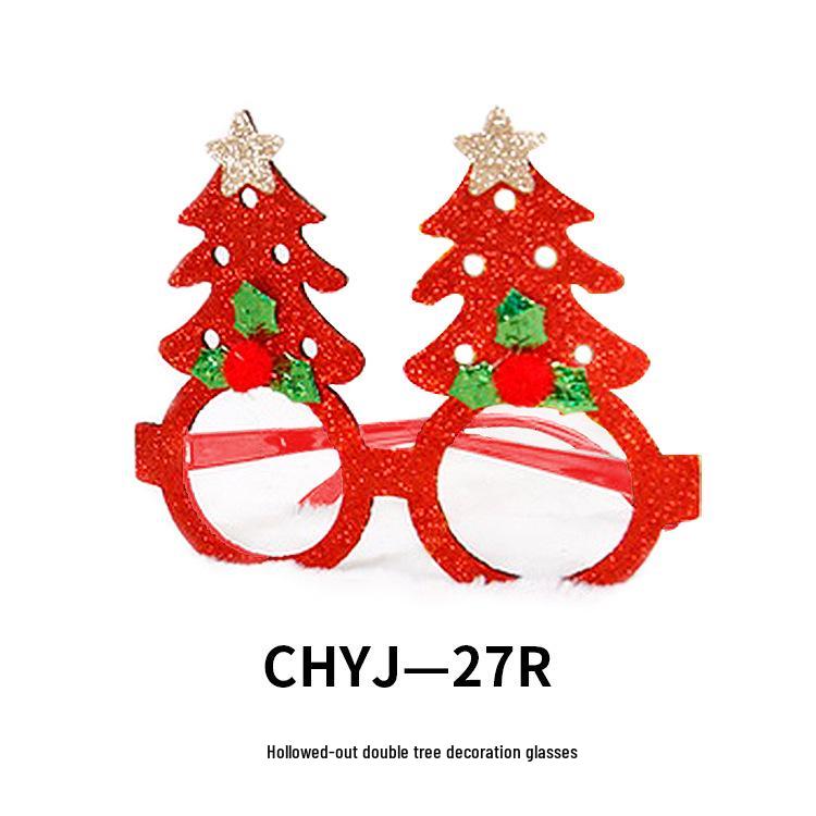 Креативные рождественские очки - Санта, Снеговик, Рога для взрослых и детей