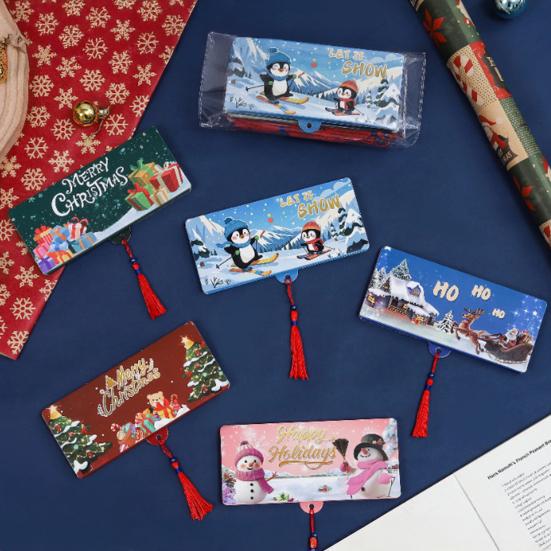 Christmas Cash Gift Envelopes Surprise Xmas Money Gift Card Holder with 6 Slots DIY