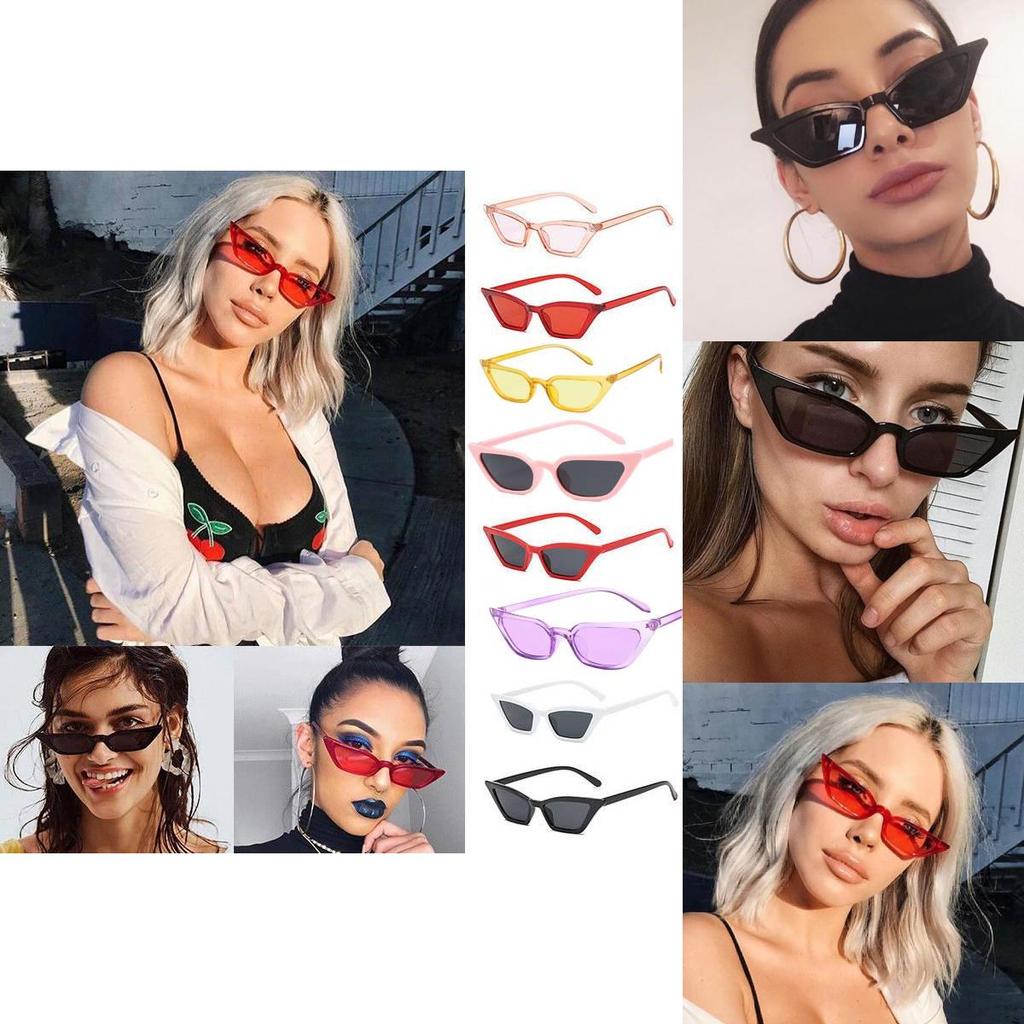Trendy Women Cat Eye Design Sunglasses With Retro Small Eyeglass And Uv Protection