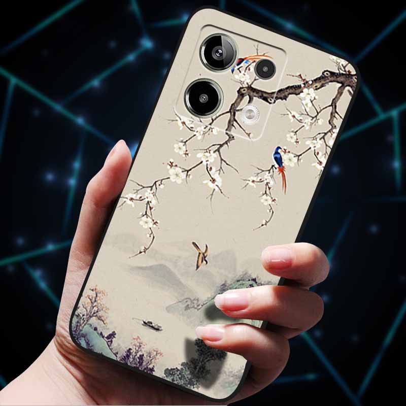 3D Цветочные тисненые чехлы для Redmi Note 13 Чехол Note13Pro 5G Мягкие силиконовые чехлы для телефона для Redmi Note 13 Pro Plus Задняя крышка Сумка