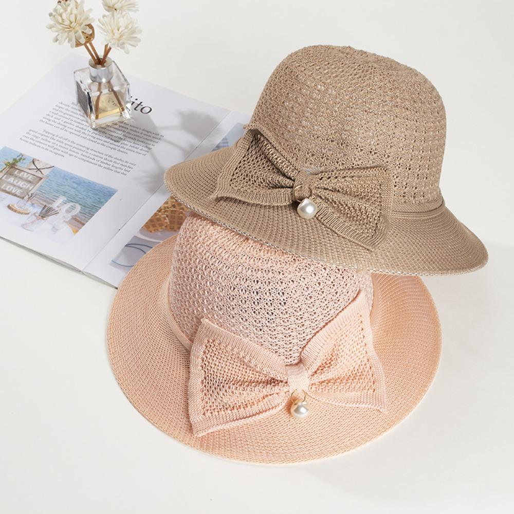 Breathable Big Brim Knit Sun Hats Big Brim Sun Hats Foldable Sunscreen Cap  Summer