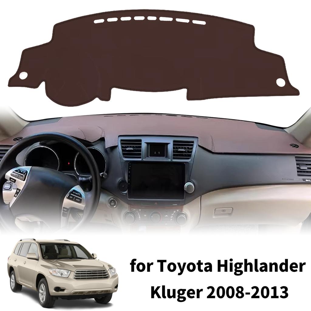Pour Toyota Highlander Kluger 2008-2012 2013, couvre-tableau de bord de voiture sur mesure, pare-soleil, tapis antidérapant, protection de tableau