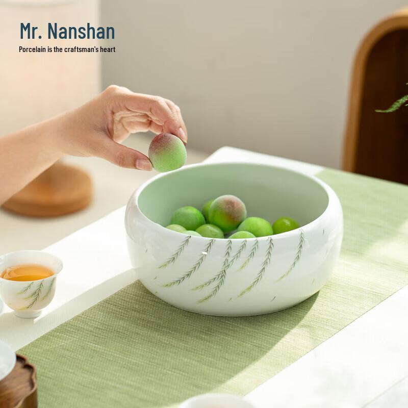 Мистер. Наньшань Расписанная вручную белая фарфоровая чаша для мытья чая