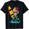 Гавайский Серфинг Будда Алоха Гавайи Пляжная Йога Футболка Футболка