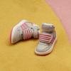 adidas Neo Hoops Mid 3.0 Нескользящие Износостойкие Дышащие Высокие Кроссовки Детская Обувь Серо-розовый IF7756