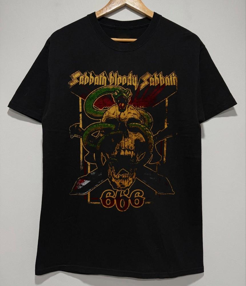 Rare Black Sabbath Bloody Sabbath 666 Unisex Black T-Shirt, Size S-5XL Unisex T-Shirt