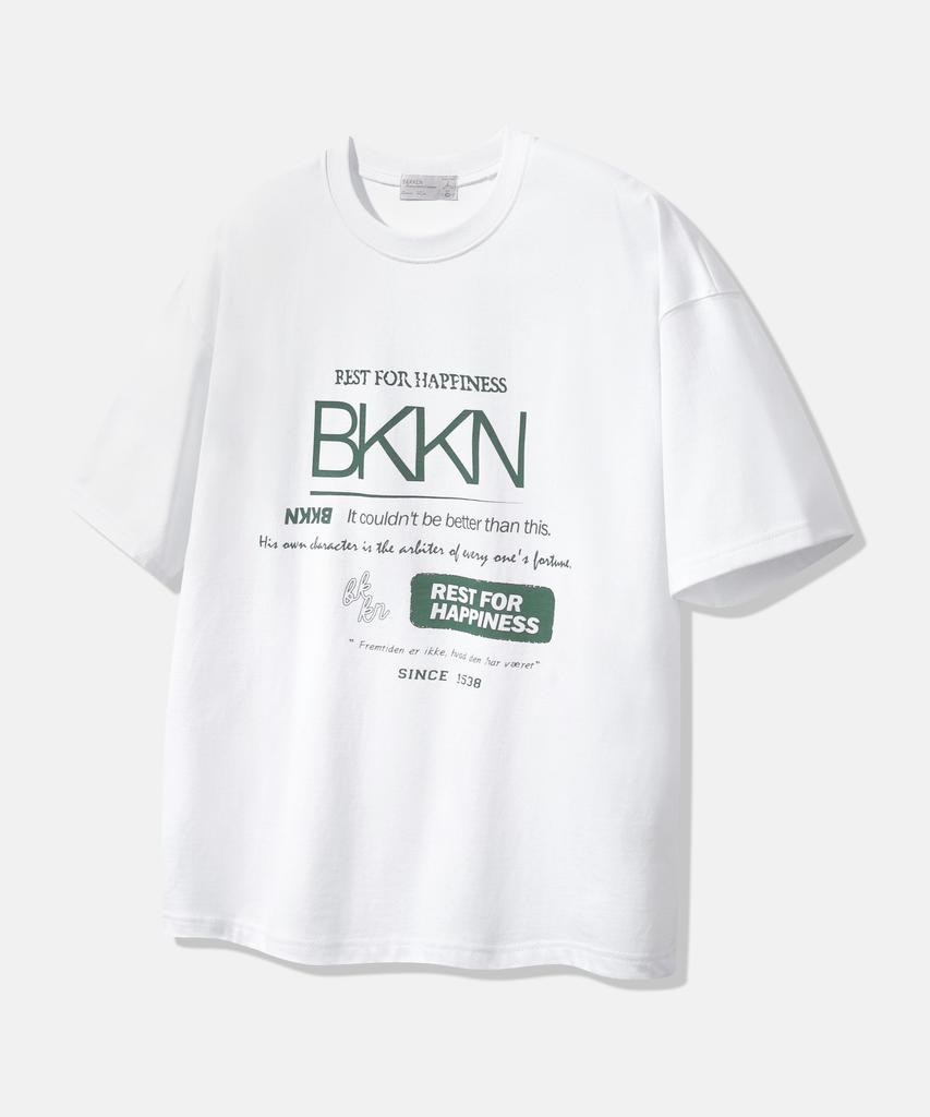 BAKKEN [Мужская] Фирменная футболка с коротким рукавом и логотипом Bk3957 (3 цвета)