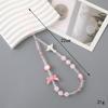 Korean Love Heart Beaded Phone Chain & Keychain Set for Women