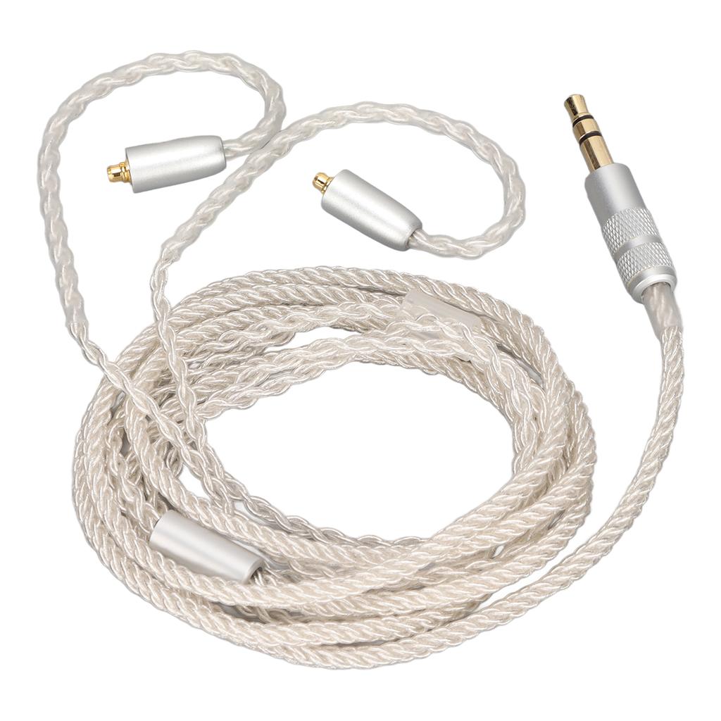 MMCX Headphone Cable 8 Strands Silver Plated Copper Headphone Upgrade Cable for SE215 SE315 SE425 SE535 SE846 TK200 T100