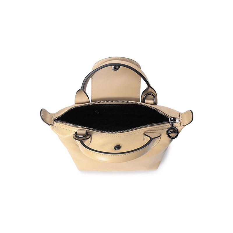 Longchamp Le Pliage Cuir 17 Сумка-пельмень на молнии из овчины со съемным плечевым ремнем Мини-женская сумка-клатч Desert 1500757526