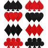 8Pcs Poker Embroidery Patches Spades Poker Red Heart Iron On Patches DIY Clothes Applique
