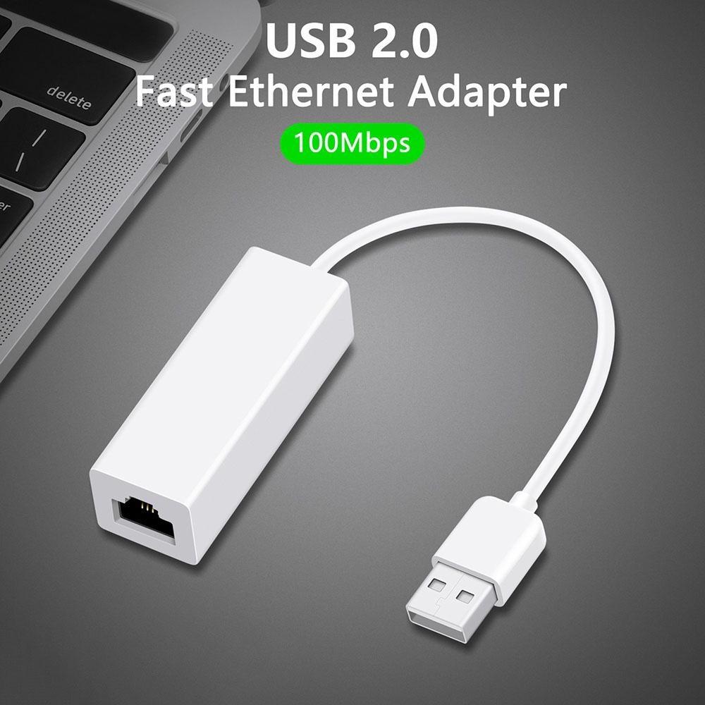 Сетевой адаптер Ethernet USB 2.0 на RJ45, 100 Мбит/с, для Mac, планшета Android, ПК Windows 7/8/10, высокое качество, драйверы не требуются