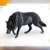 Childrens Static Pvc Wild Animal Figures Featuring Black And White Wolf Collectibles