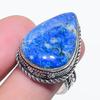 Лазурит Драгоценный камень 925 Стерлинговое серебро Ювелирное кольцо Размер 8.5