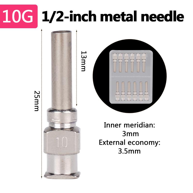 12PCS 1/2 Inch Dispensing Needle Stainless Steel 8G To 30G Blunt Tip Needle Injection Needle For High Temperature Hand Tool
