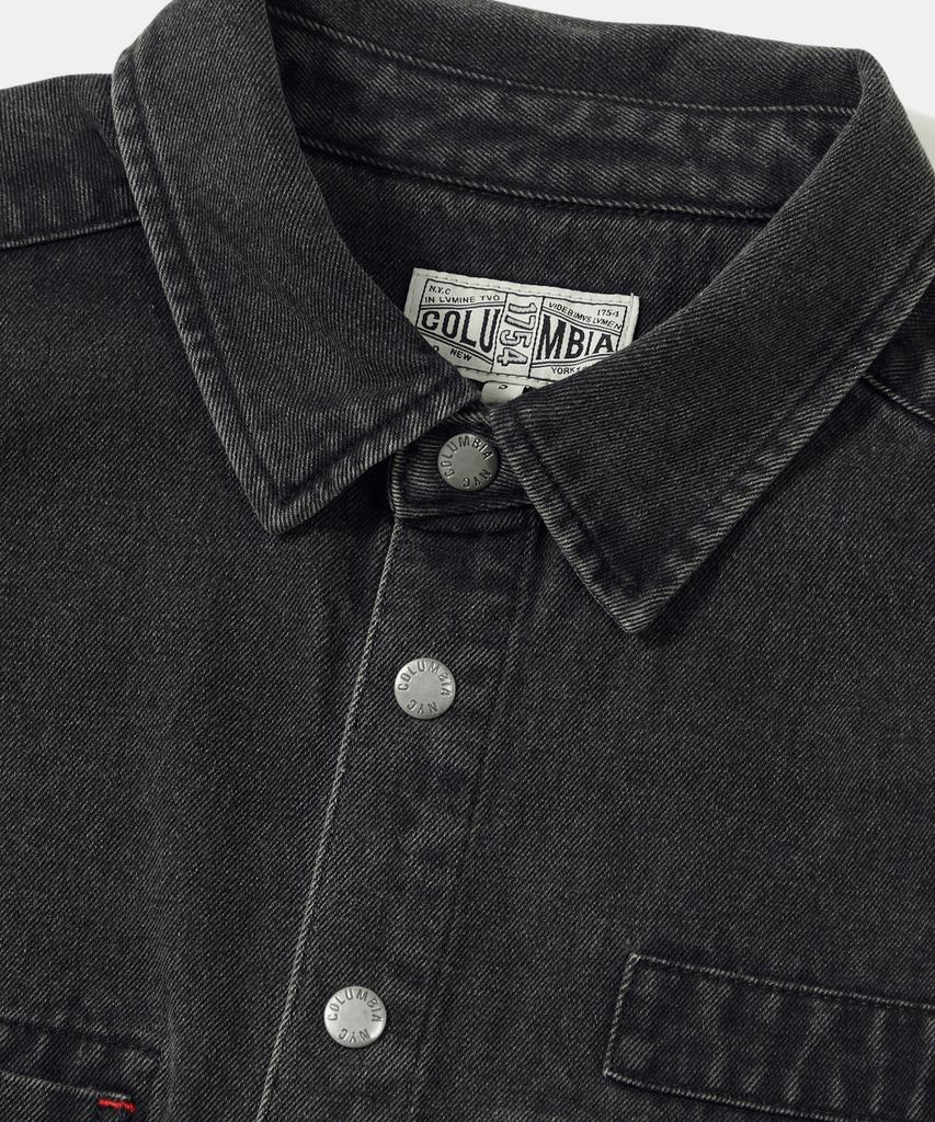 COLUMBIA UNIVERSITY Sl-Label Over-Fit Denim Shirts Gray Denim