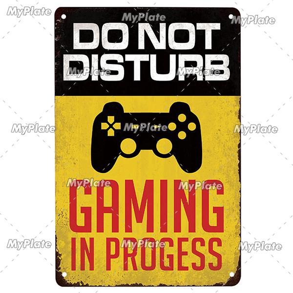 [MyPlate] Game Metal Sign Retro Sign Tin Sign Indoor Party Sign Pub Club Plate Bar Sign Pub Club Plate Summer Home Decor