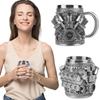 Engines Coffee Mug Stainless Steel Mug Resin Personalized 3D Engines Mug 15oz Water Cup for Boyfriend Or Dad Gift