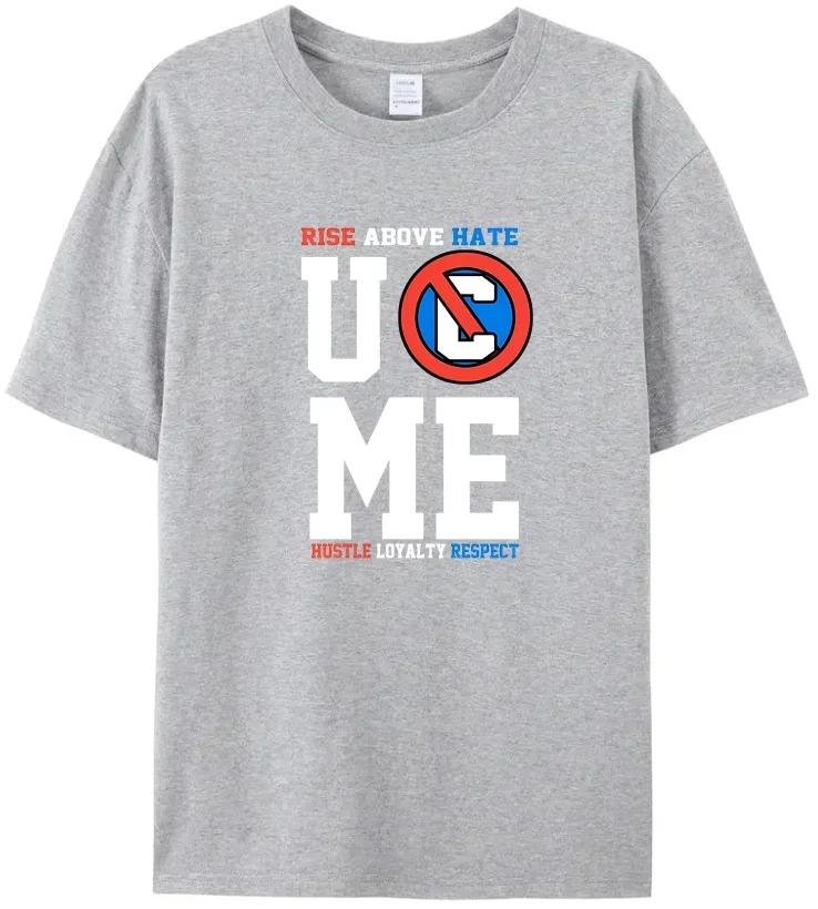 Wrestling T-Shirt John Cena Casual Men's Women's High Quality T-shirt RISE ABOVE HATE UC ME HUSTLE LOYALTY RESPECT Printed Tee