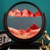 Flowing Sand Painting Art Hourglass Rotatable 3D Round Glass Deep Sea Quicksand Sandglass Modern Home Decoration Sand Clock Gift