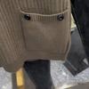 Мужской безрукавный шерстяной свитер - Круглый вырез, Вязаный, Осенне-зимний, Повседневная мода, Молодежный тренд, Однотонный.