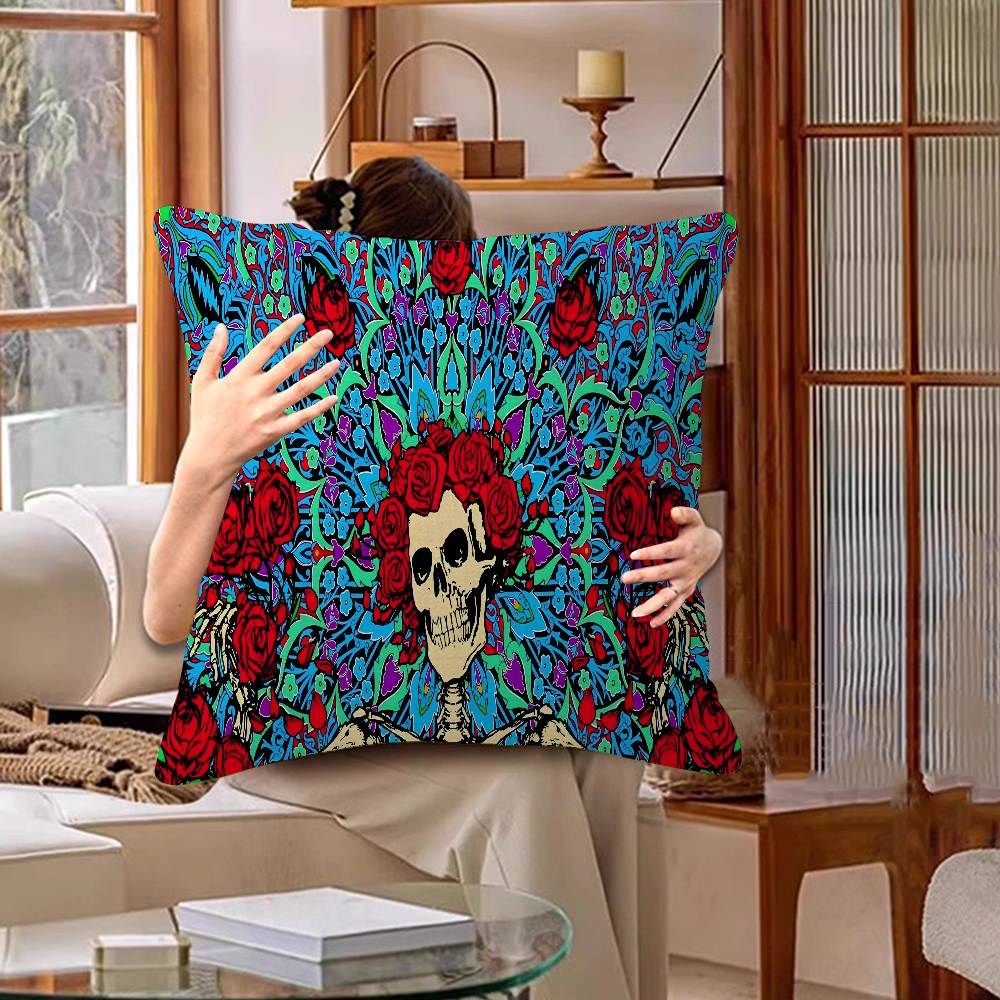 Rock Band G-Grateful-Dead Music Pillow Anime Pillow Sofa Bed Head Pillow Cover Cushion Cover 45X45 Cm Fashion