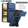 KEYSION Чехол-кошелек с держателем для карт для TECNO Spark 40C 4G, с защитой выдвижной камеры, подставкой, противоударный чехол для Spark 40C