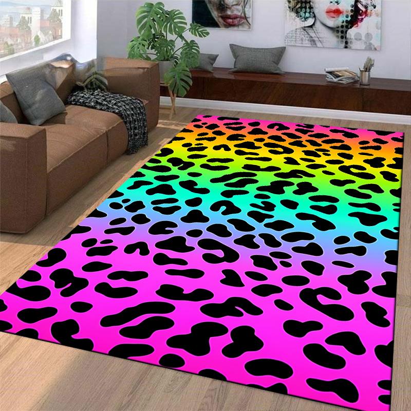 Tiger Print Pattern Carpet, Orange and Black Stripes Design, Soft Home Decor Rug Suitable for use as an anti-slip for room and bedroom sofas