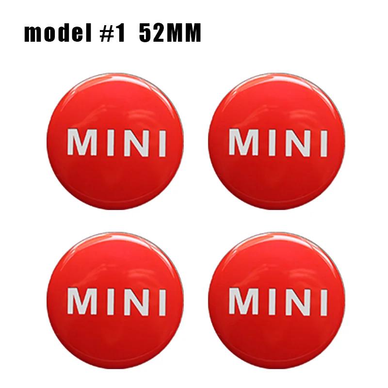 4PC 52mm Epoxy Car Styling Wheel Center Hub Caps Emblem Badge Stickers For MINI COOPER One S JCW R50 R53 F55 F56 R57 R58 R59 R60 mjewr55