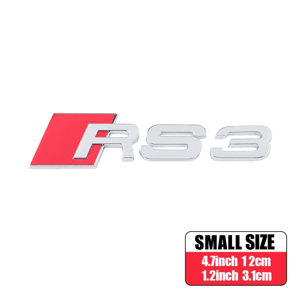 RS3 RS4 RS5 RS6 RS7 RS8 Logo Car ABS Emblem Body Tail Trunk Decoration Sticker Accessories For Audi A1 A2 A3 A4 A5 A6 A7 A8 RS S
