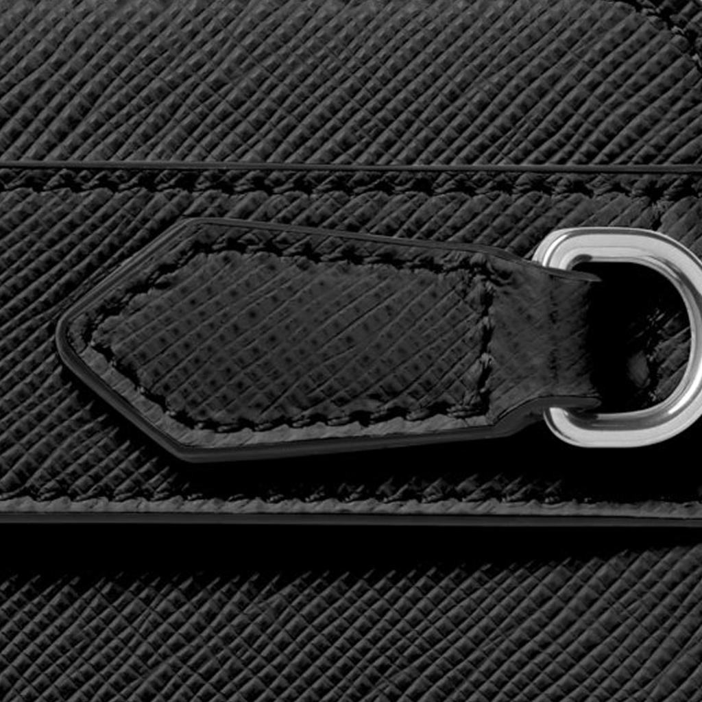 Montblanc Meisterstück Шестиугольная Белая Звезда Логотип Молния Кожаный Чехол для Телефона Мужской Чехол для Телефона Черный 130749