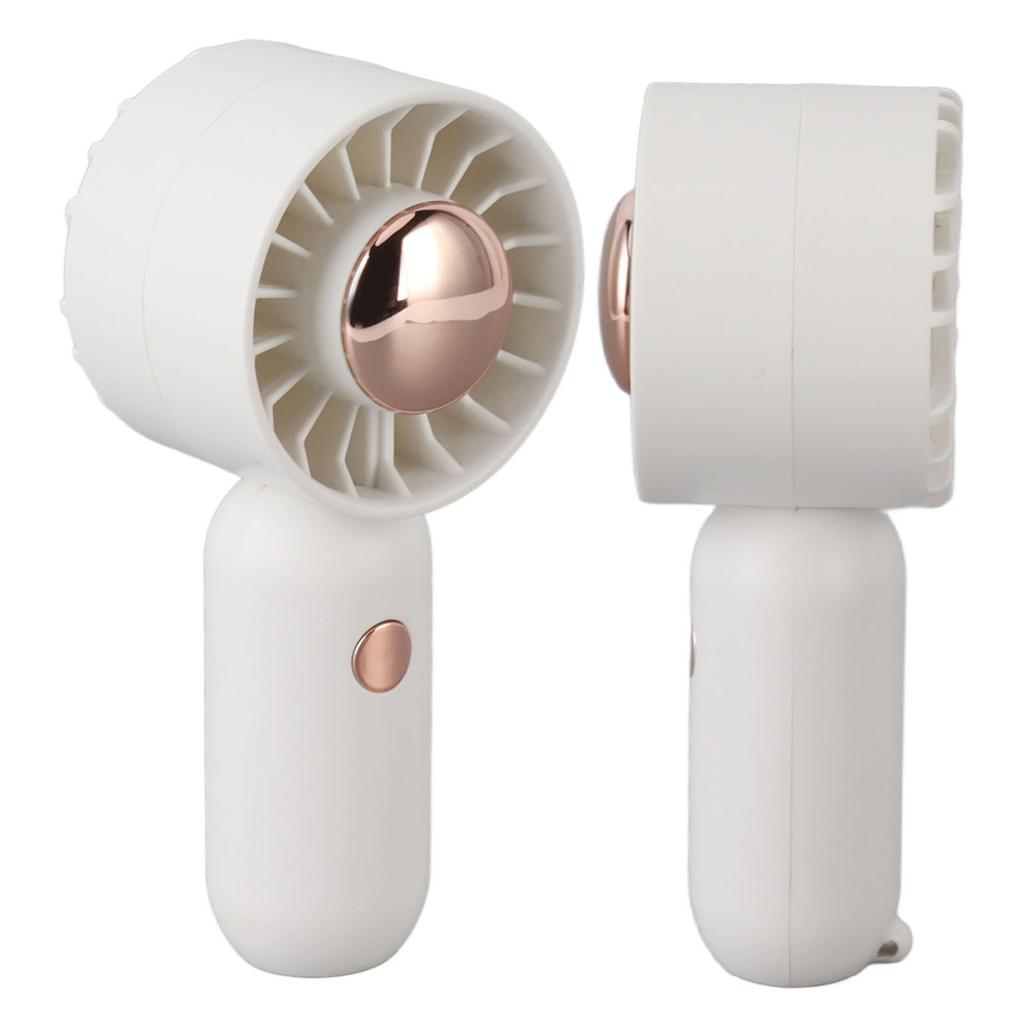 Hand Held Fan Outdoor Portable USB Rechargeable Small Pocket Desk Fan for Students White