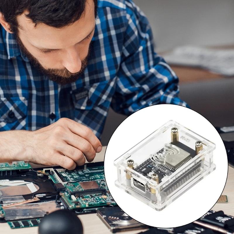 Акриловый защитный корпус-корпус для плат NodeMcu Lua CP2102/CH340G ESP32 IoT Держатель Защита Легкая сборка Особенность