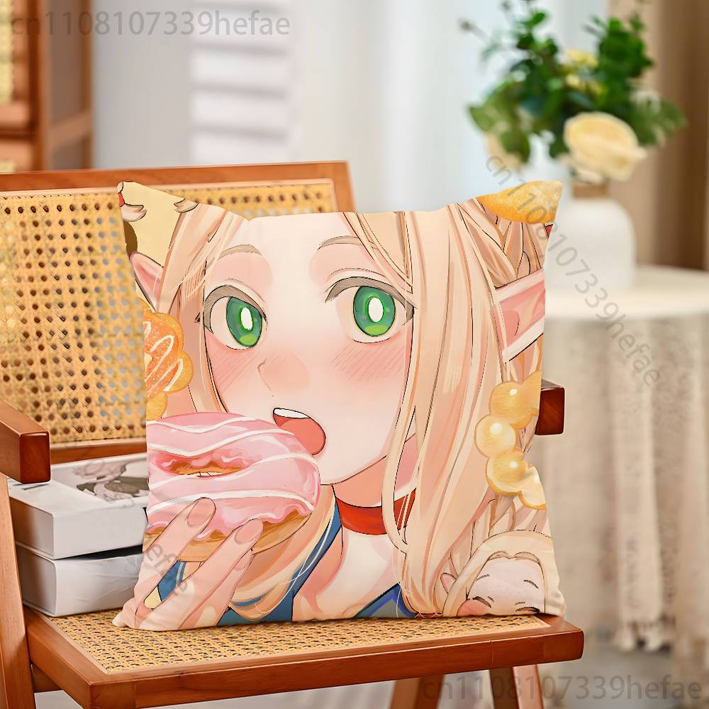 DDelicious in Dungeon marcille Throw Pillow Case For Decoration 30cm 50cm 55cm Square Home Pillowcase Case
