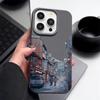 Мягкий чехол для телефона из ТПУ с текстурой кожи для iPhone 16 Pro 15 14 13 12 17 Pro Max 11 16E 17E Городской узор Ударопрочный Тонкий Однотонный Защита от падения